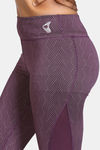 Zelocity Quick Dry Gym Leggings - Blackberry Wine — thumbnail 5